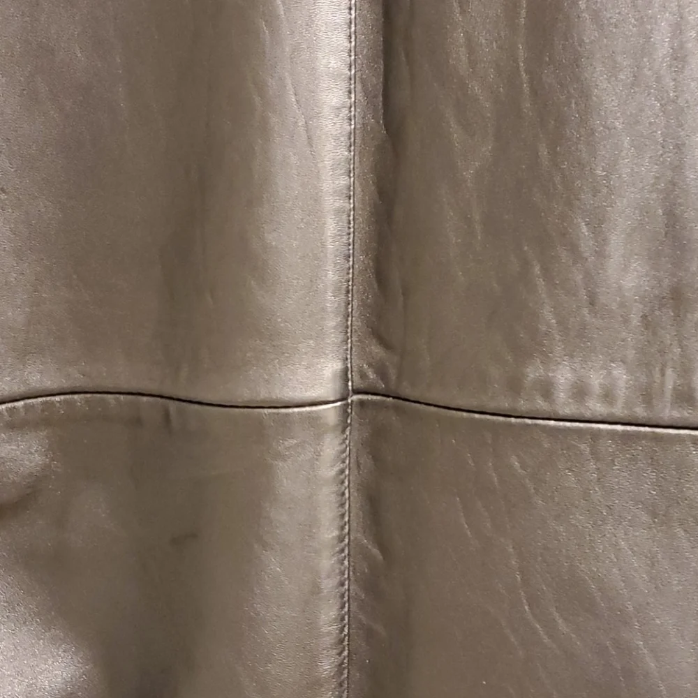 The Limited Vintage Genuine Black Leather Full Length Trenchcoat S